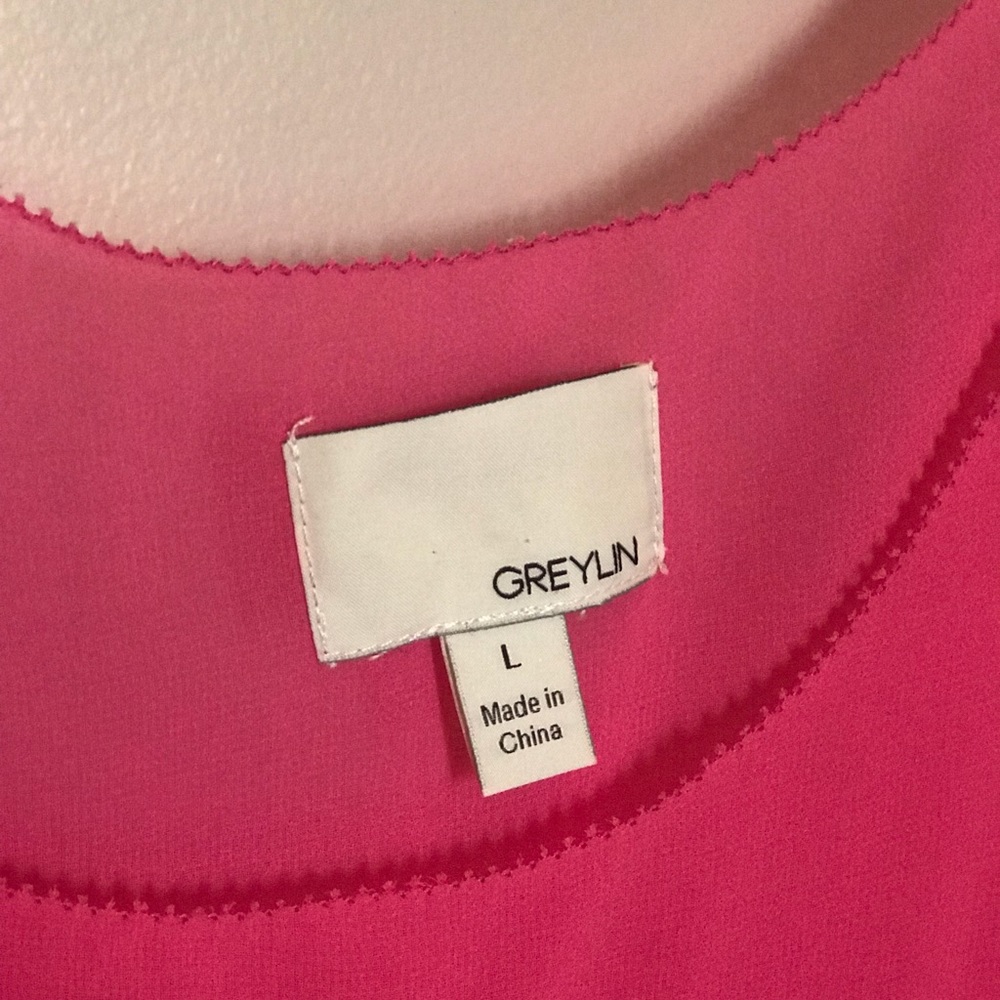 Greylin Sheer Pink Tank Top